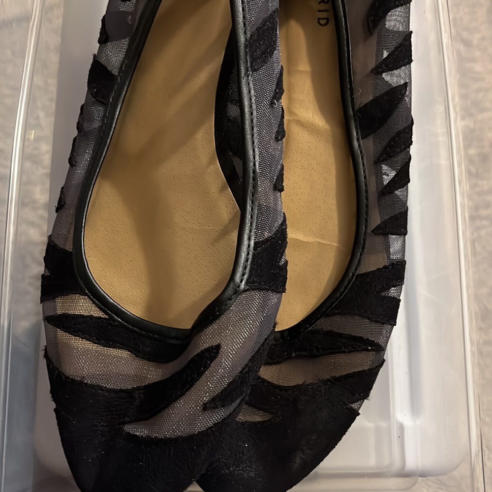 Pink Zebra print mesh flats size 13 Torrid also in Black